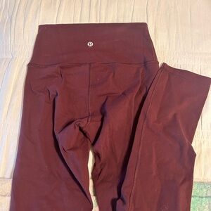 Maroon Lululemon Leggings